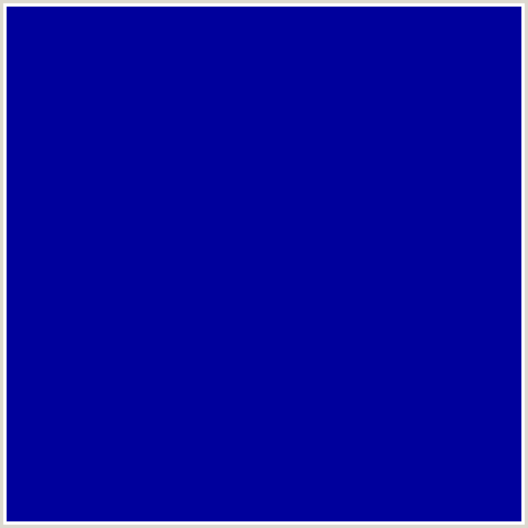 00009C Hex Color Image (BLUE, NAVY BLUE)