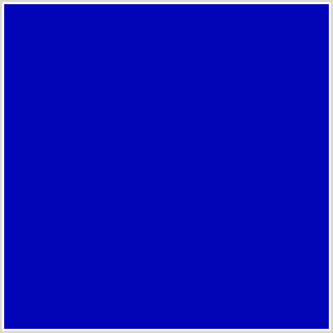 0005B8 Hex Color Image (BLUE, DARK BLUE)