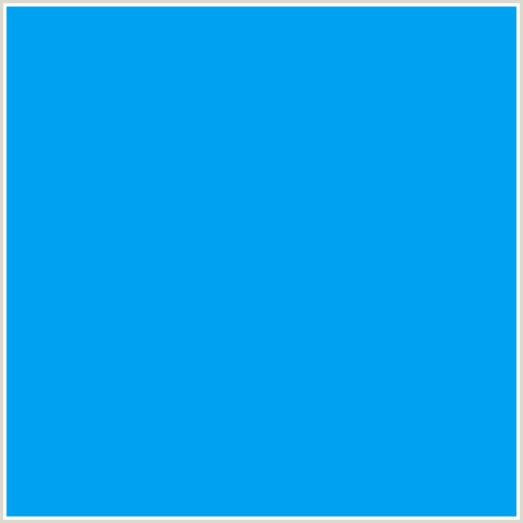00A1F1 Hex Color Image (BLUE, CERULEAN)