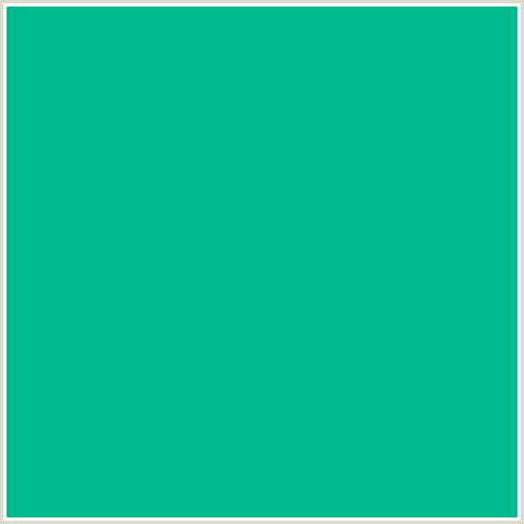 00BA8C Hex Color Image (BLUE GREEN, CARIBBEAN GREEN)