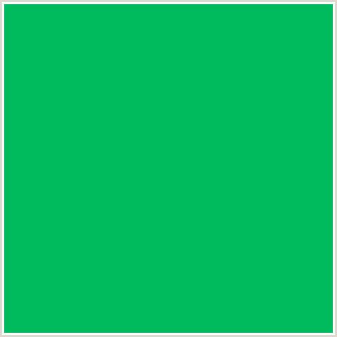00BB5E Hex Color Image (GREEN BLUE, JADE)