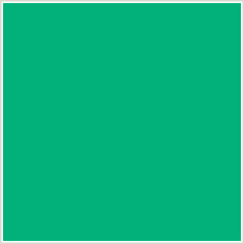 02B07A Hex Color Image (BLUE GREEN, JADE)