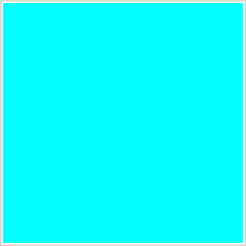 03FFFF Hex Color Image (CYAN, LIGHT BLUE)