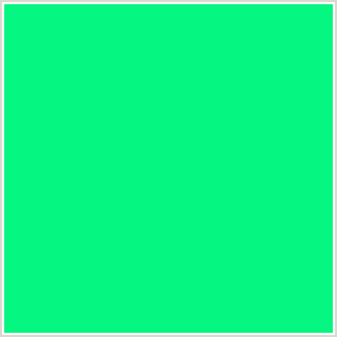 05F681 Hex Color Image (GREEN BLUE, SPRING GREEN)