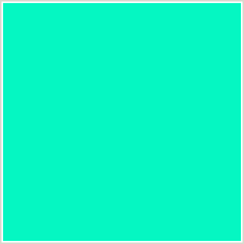 05F7C2 Hex Color Image (BLUE GREEN, BRIGHT TURQUOISE)