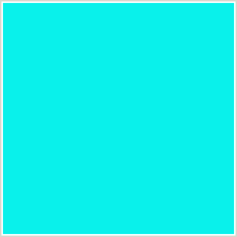 09F1EB Hex Color Image (AQUA, BRIGHT TURQUOISE, LIGHT BLUE)