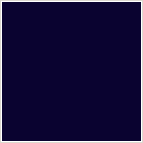 0A0330 Hex Color Image (BLACK ROCK, BLUE, MIDNIGHT BLUE)