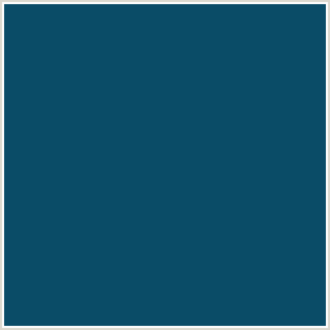 0A4C67 Hex Color Image (DEEP SEA GREEN, LIGHT BLUE)
