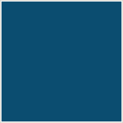 0B4D70 Hex Color Image (BLUE, DEEP SEA GREEN, MIDNIGHT BLUE)