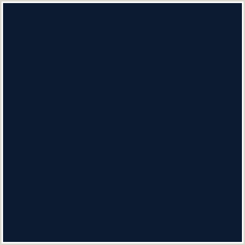 0C1B32 Hex Color Image (BLUE, FIREFLY, MIDNIGHT BLUE)