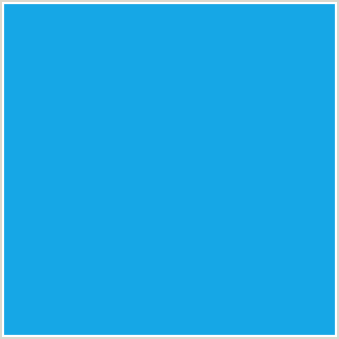 16A7E6 Hex Color Image (CURIOUS BLUE, LIGHT BLUE)