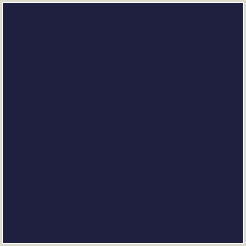 1F2040 Hex Color Image (BLUE, MIDNIGHT BLUE, PORT GORE)