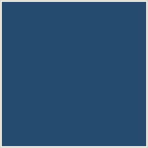 274B6E Hex Color Image (ASTRONAUT, BLUE, MIDNIGHT BLUE)