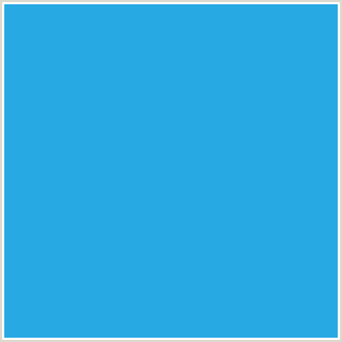 27A9E3 Hex Color Image (CURIOUS BLUE, LIGHT BLUE)