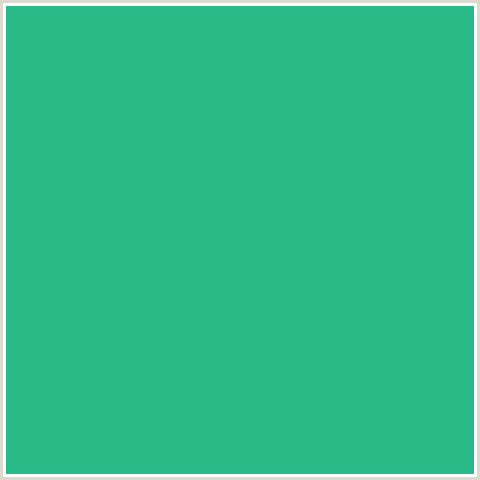 29BA87 Hex Color Image (GREEN BLUE, JUNGLE GREEN)