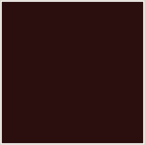 2B0F0E Hex Color Image (COFFEE BEAN, RED)