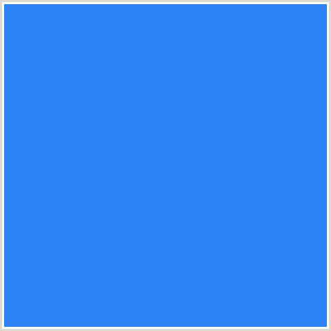2B83F6 Hex Color Image (BLUE, DODGER BLUE)
