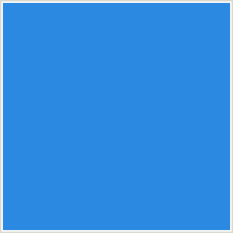 2B89E1 Hex Color Image (BLUE, CURIOUS BLUE)