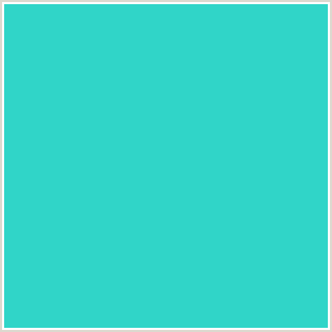 30D5C8 Hex Color Image (AQUA, LIGHT BLUE, TURQUOISE)