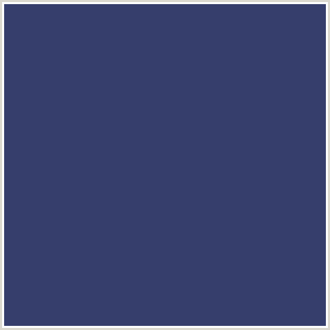 363E6C Hex Color Image (BLUE, MIDNIGHT BLUE, RHINO)