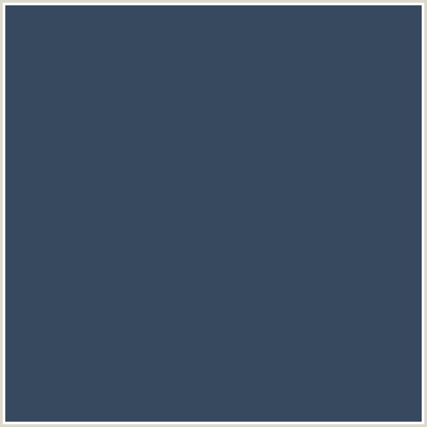 36495E Hex Color Image (BLUE, PICKLED BLUEWOOD)