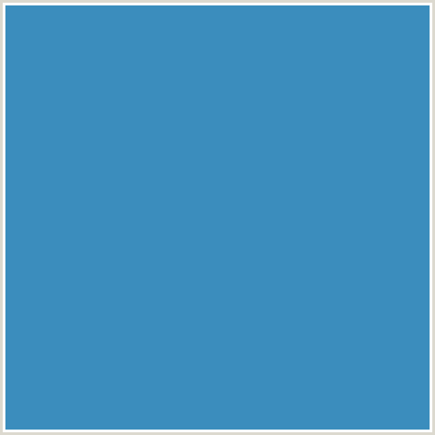 3B8DBD Hex Color Image (BLUE, BOSTON BLUE)