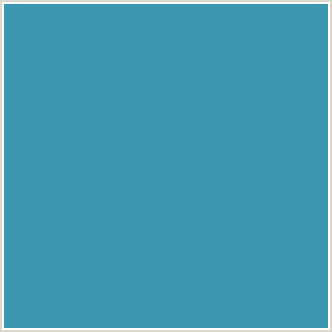 3B96B0 Hex Color Image (BOSTON BLUE, LIGHT BLUE)