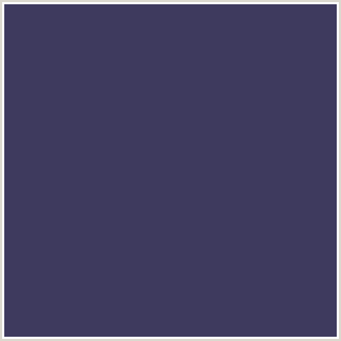 3E3A5E Hex Color Image (BLUE, MARTINIQUE)