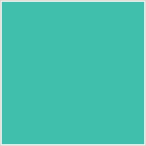 3FBFAC Hex Color Image (BLUE GREEN, PUERTO RICO)