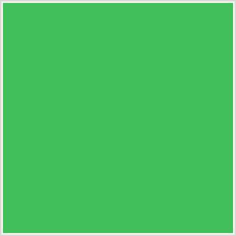 40BE59 Hex Color Image (CHATEAU GREEN, GREEN)