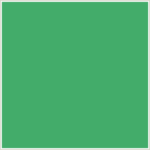 43AC6A Hex Color Image (CHATEAU GREEN, GREEN BLUE)