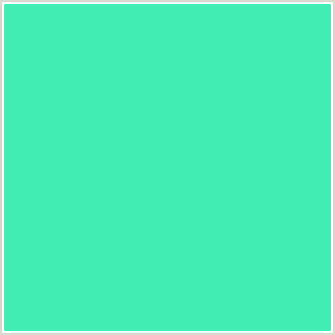43EEB2 Hex Color Image (GREEN BLUE, TURQUOISE)