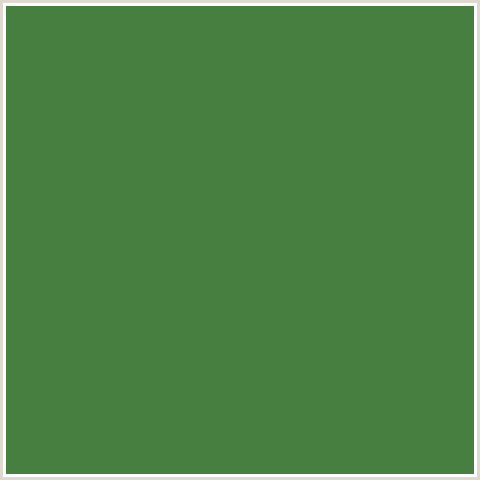 467F3F Hex Color Image (FERN GREEN, GREEN)