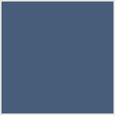 475D7A Hex Color Image (BLUE, BLUE BAYOUX)