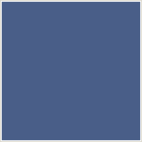 495E88 Hex Color Image (BLUE, EAST BAY)