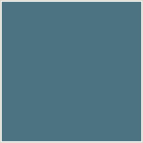 4B7382 Hex Color Image (BISMARK, LIGHT BLUE)