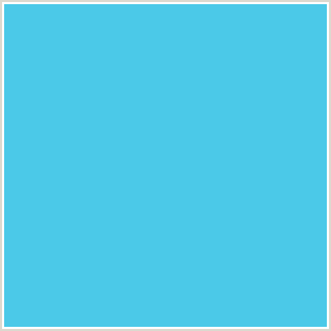 4BC9E8 Hex Color Image (LIGHT BLUE, PICTON BLUE)