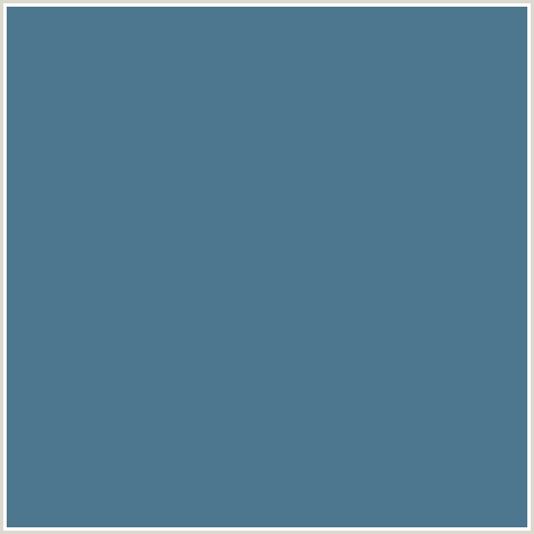 4C778F Hex Color Image (BLUE, SMALT BLUE)