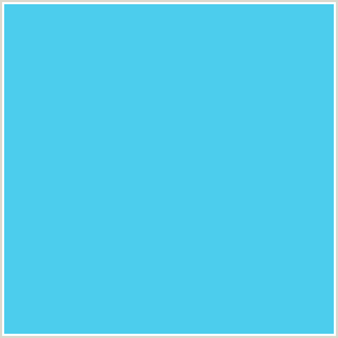 4CCDED Hex Color Image (LIGHT BLUE, PICTON BLUE)