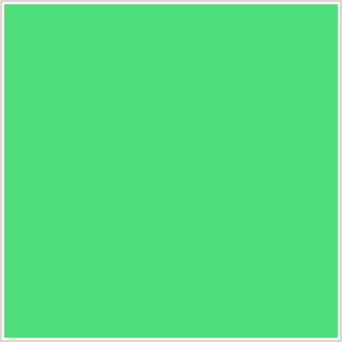 4EDE79 Hex Color Image (GREEN, PASTEL GREEN)