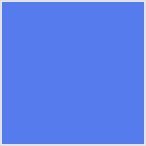 557BED Hex Color Image (BLUE, CORNFLOWER BLUE)