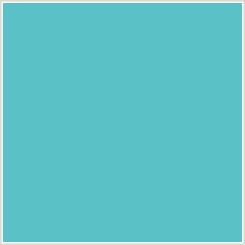 5AC1C7 Hex Color Image (FOUNTAIN BLUE, LIGHT BLUE)