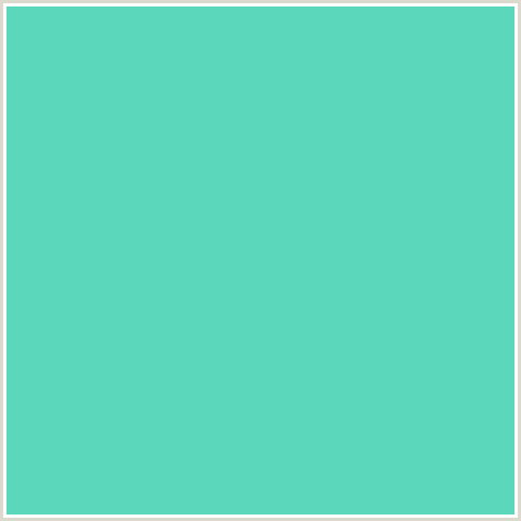5BD7BB Hex Color Image (BLUE GREEN, VIKING)