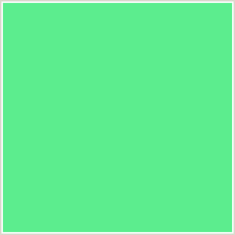 5CED8F Hex Color Image (GREEN BLUE, PASTEL GREEN)