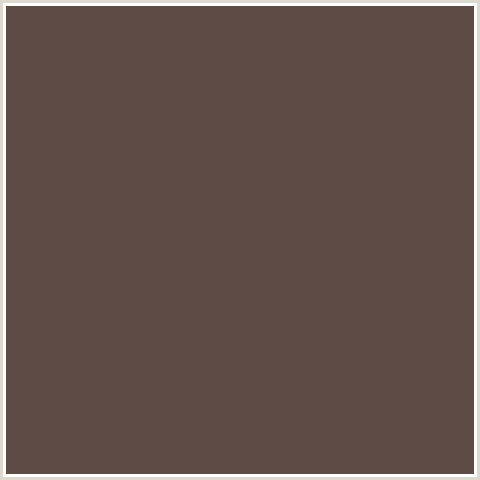 5D4C46 Hex Color Image (KABUL, RED ORANGE)