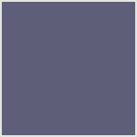 5F5E78 Hex Color Image (BLUE, COMET)