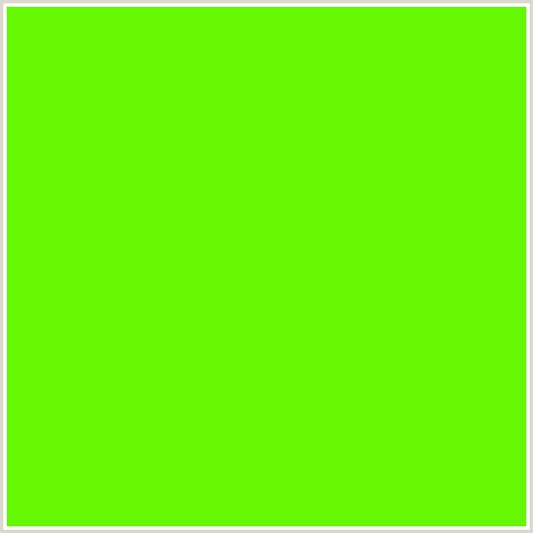 66F705 Hex Color Image (BRIGHT GREEN, GREEN)