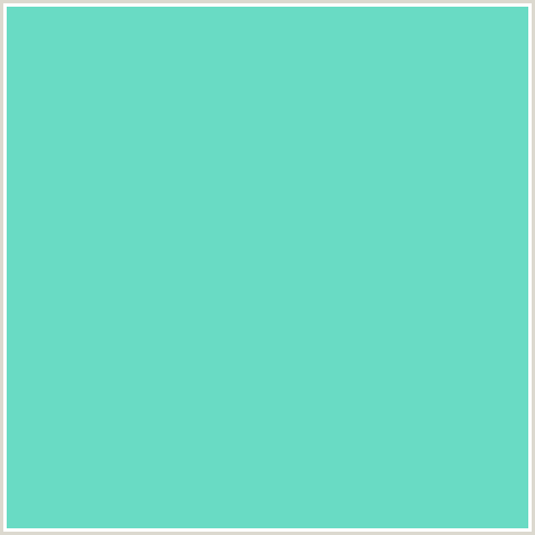 69DBC4 Hex Color Image (BLUE GREEN, VIKING)