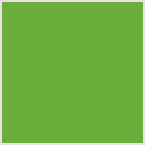 6BAF3B Hex Color Image (GREEN, SUSHI)