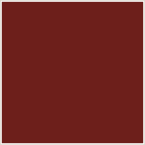 6D1F1B Hex Color Image (PERSIAN PLUM, RED)